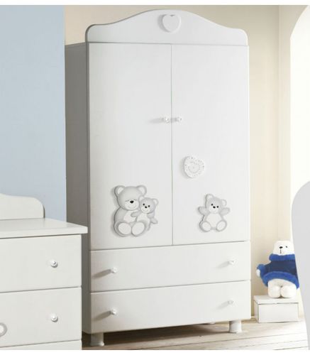 Современный шкаф для одежды - ORSETTO - Baby Expert - из дерева / с распашными дверями / для детей