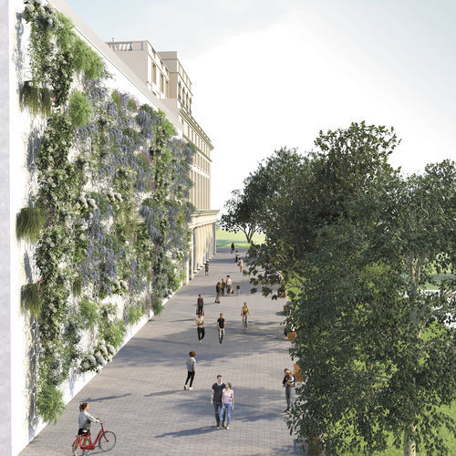 "зеленая стена" из модульных панелей - XLARGE FACADE SYSTEMS - Green Urban Life GmbH - натуральная / для фасада / с модульной конструкцией