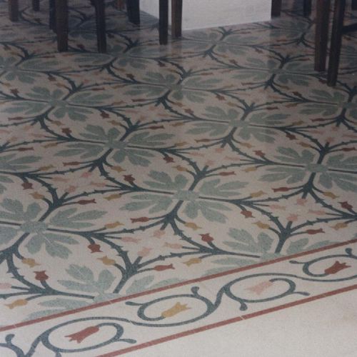 Жесткая плита из мраморной крошки - OTRANTO - fabbrica di mattoni de filippi osvaldo snc - для интерьера / напольная / с викторианским мотивом