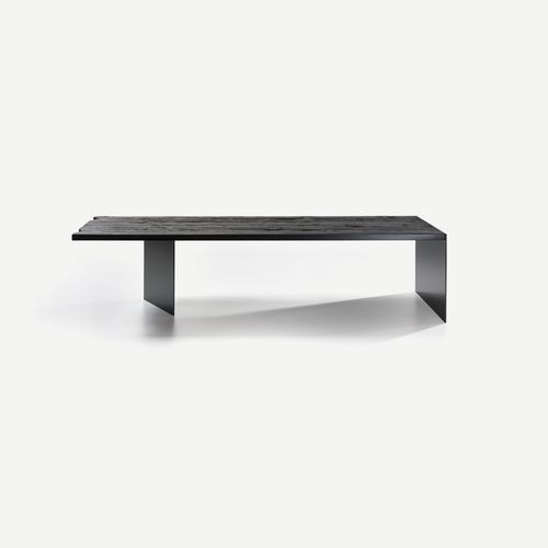 Современный стол - ILL - Nature Design - из дуба / с основанием из металла / прямоугольный