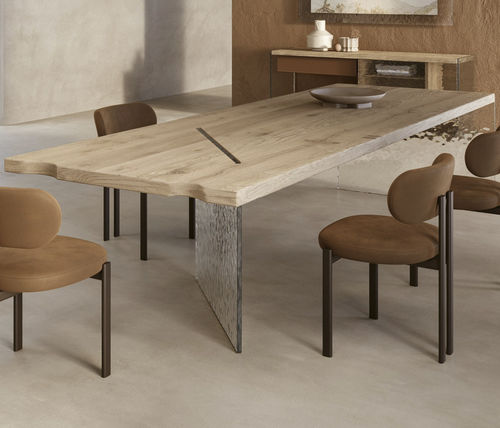 Современный стол - ILL Murano - Nature Design - из дуба / со стеклянным основанием / прямоугольный