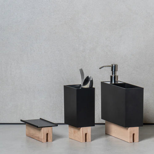 Дозатор мыла для бытового использования - TRAY - Damiano Latini srl - отдельностоящий / из алюминия / ручной