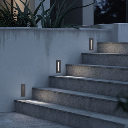 Современный настенный светильник - LINE - Novolux Lighting - для наружного применения / из алюминия / прямоугольный