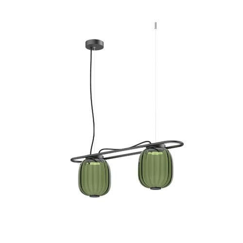 Подвесная лампа - KRISTA  - Novolux Lighting - из стали / из стекла / дерево