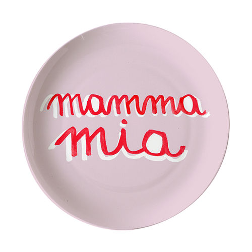Тарелка для десерта - SMS : MAMMA MIA - BITOSSI HOME - круглый / бытового применения / с рисунком