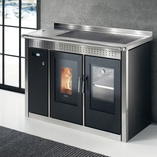 Кухонная плита на пеллетах - SMART 120 - Klover - 1 конфорка / 1 духовка / с ручной чисткой