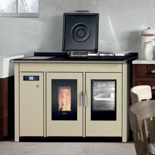 Кухонная плита на пеллетах - SMART 120 BT - Klover - 1 конфорка / 1 духовка / с ручной чисткой
