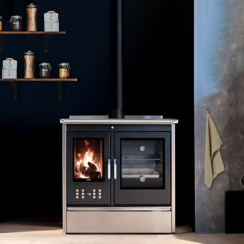 Кухонная плита для котла - STAR 90 INOX - Klover - на дровах / 1 конфорка / 1 духовка