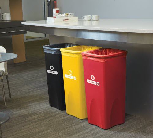 Мусорный контейнер контейнер - UNTOUCHABLE® : SQUARE - Rubbermaid Commercial Products - с сортировкой / из полимера / с крышкой
