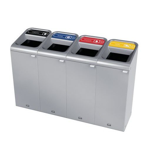 Общественный мусорный контейнер - CONFIGURE™ : 4 - Rubbermaid Commercial Products - с сортировкой / из металла / без крышки