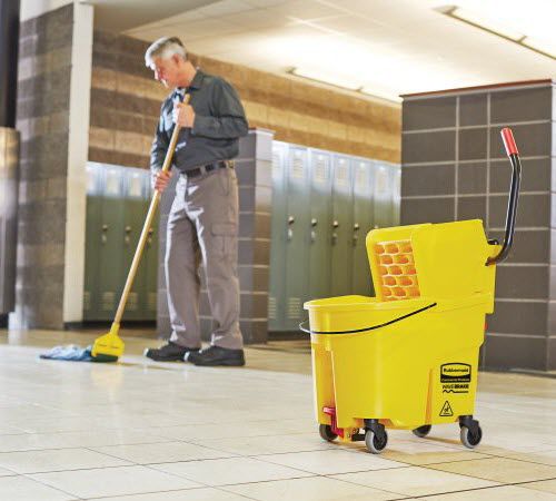 Тележка для домашнего хозяйства - WAVEBRAKE® : SIDE-PRESS BUCKETS AND WRINGERS - Rubbermaid Commercial Products - для профессионального использования / из пластика