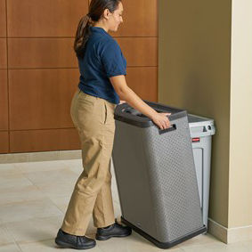 Мусорный контейнер контейнер - ELEVATE™ - Rubbermaid Commercial Products - с сортировкой / из металла / для интерьера