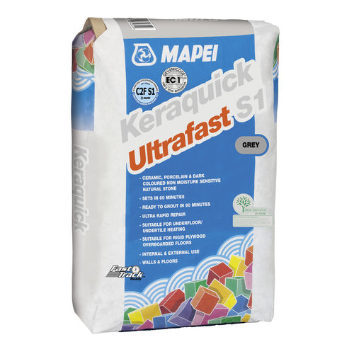 Клей для керамической плитки для цементирования - KERAQUICK ULTRAFAST S1 - MAPEI GB - для плиточного пола / для цемента / с быстрым захватом