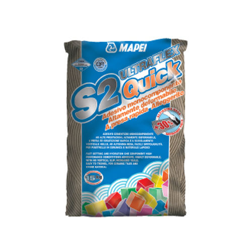 Клей для керамической плитки для цементирования - ULTRAFLEX S2 QUICK - MAPEI GB - для плиточного пола / для цемента