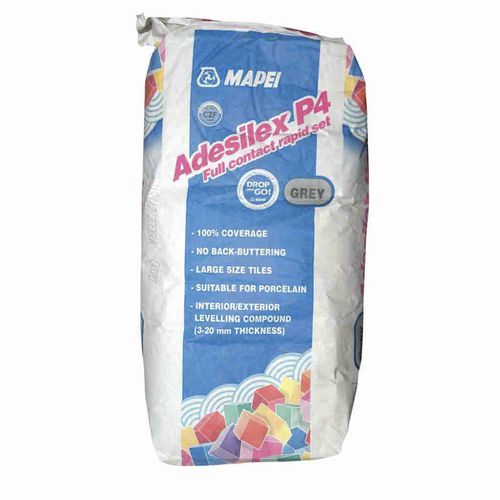 Клей для керамической плитки для цементирования - ADESILEX P4 - MAPEI GB - для плиточного пола / для цемента / с быстрым захватом