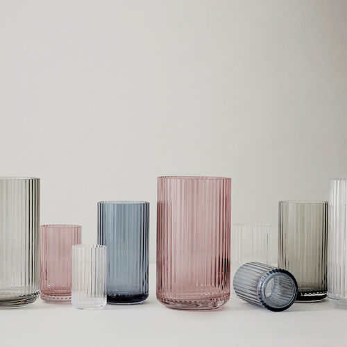 Современная ваза - 201111 - LYNGBY PORCELÆN - из дутого стекла / из дымчатого стекла