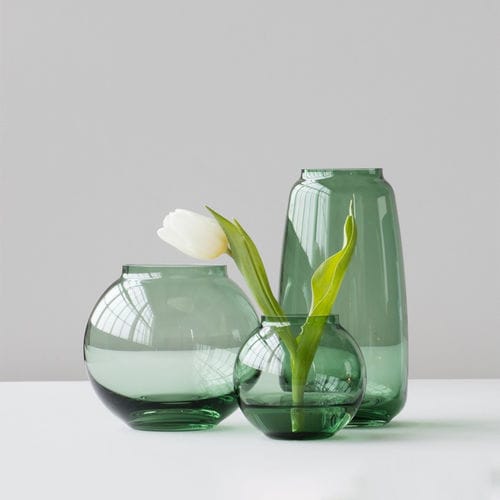 Современная ваза - 201420 - LYNGBY PORCELÆN - из дутого стекла / зеленая