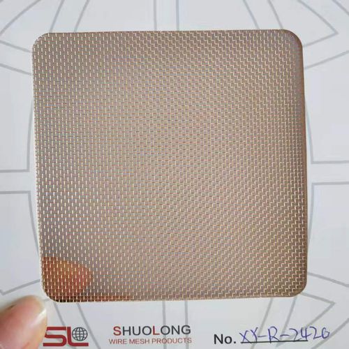 Металлическая сетка для ламинирования стекла - XY-R-2420 - Hebei Shuolong Metal Products Co.,Ltd - из меди / для панелей / с квадратной сеткой