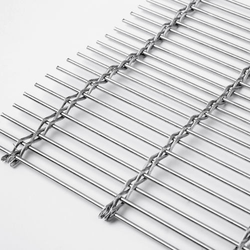 Металлическая сетка для фасада - XY-M3810  - Hebei Shuolong Metal Products Co.,Ltd - из нержавеющей стали / для подвесных потолков / тканая