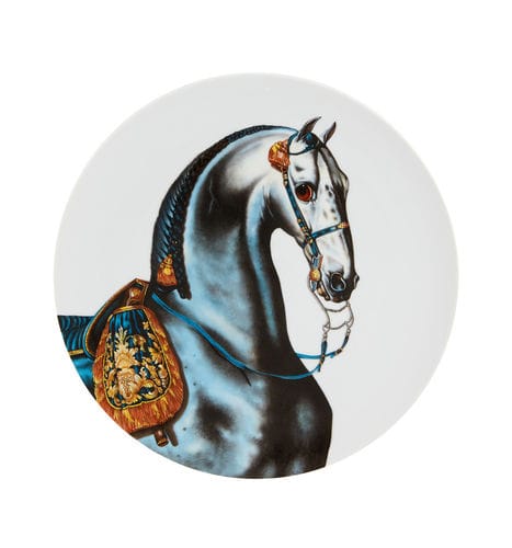 Плоский тарелка - CABALLUS - VISTA ALEGRE - круглый / из фарфора / с рисунком