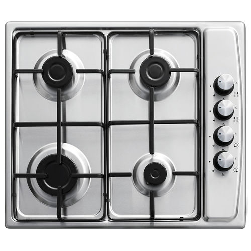 Газовая варочная панель - 410 INOX - Kumtel & Luxell - 4 конфорки / встраиваемая / с поворотными регуляторами