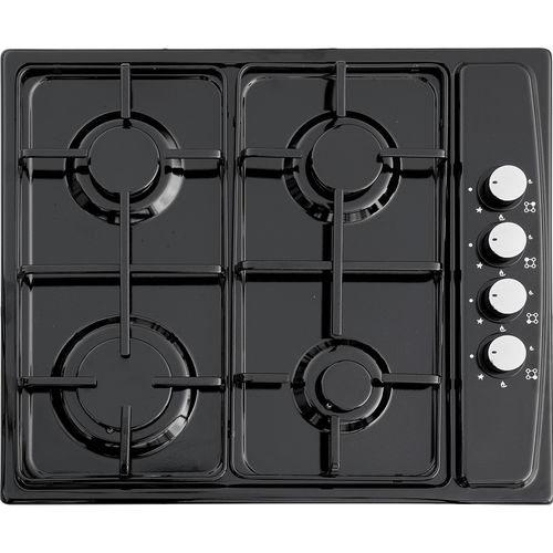 Газовая варочная панель - 410 BLACK - Kumtel & Luxell - 4 конфорки / встраиваемая / с поворотными регуляторами
