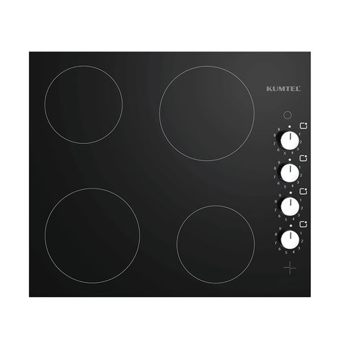 Стеклокерамическая варочная панель - V6-04PY - Kumtel & Luxell - 4 конфорки / встраиваемая / с поворотными регуляторами