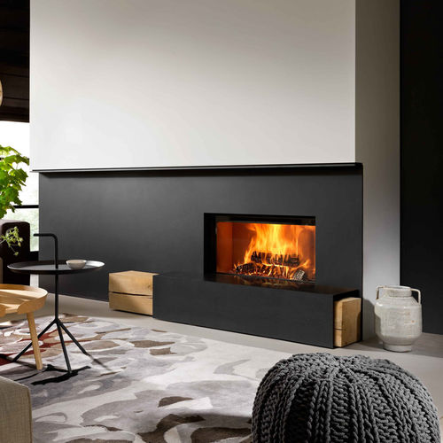 Дровяной камин - KALFIRE HEAT PURE W85/40F - Bespoke Fireplace Designs - встраиваемый / Односторонний / с закрытой топкой
