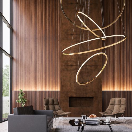 Современная люстра - LOHJA LARGE - cameron designhouse - из матового алюминия / из полированного металла / для профессионального использования