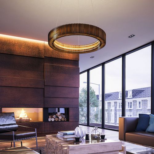 Современная люстра - KOTKA - cameron designhouse - из дуба / LED / ручной работы