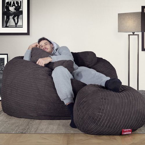 Современное кресло-мешок - CCRCC1LGR - Big Bertha Original™ - из ткани / коричневое / двойное