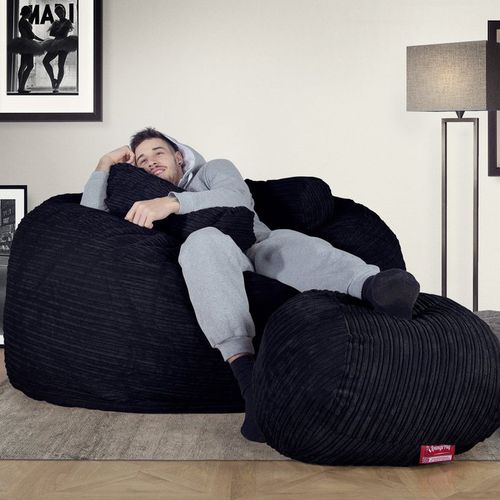 Современное кресло-мешок - CCRCC1LBL - Big Bertha Original™ - из ткани / черное / двойное
