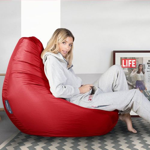 Современное кресло-мешок - BBOUHBBBARE - Big Bertha Original™ - из ткани / красное / для наружного применения