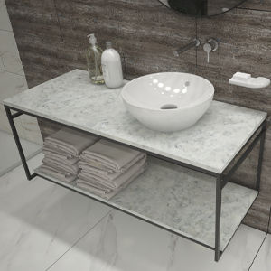 Подставка для умывальника из металла - 120 WHITE CARRARA - Valadares