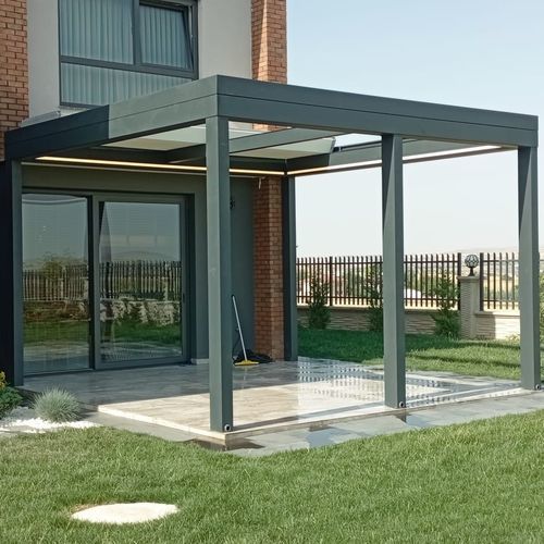 Самонесущая пергола - SELECT  - BYART GROUP - пристроенная к зданию / из алюминия / со сдвижной крышей