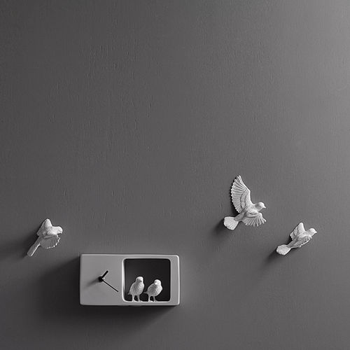 Часы уникальный дизайн - SPARROW X CLOCK - Haoshi - настенный / аналоговый / из полимера