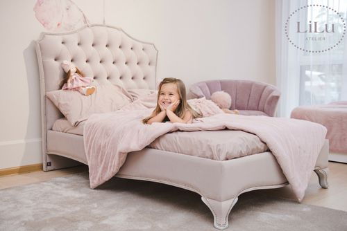 Односпальная кровать - BIZE LUX - Atelier Lilu - классическая / обитая / с изголовьем