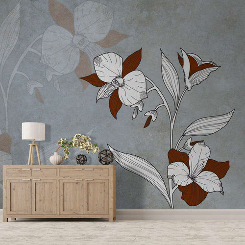 Современный обои - BLOOM - WallyArt - из нетканых материалов / из стекловолокна / виниловый