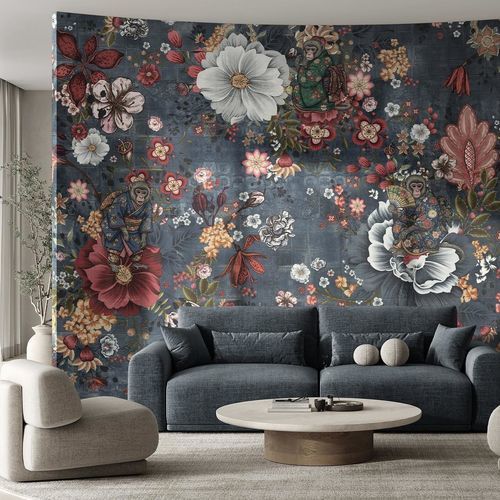 Восточный обои - MONKEY PARADISE - WallyArt - из нетканых материалов / из стекловолокна / виниловый