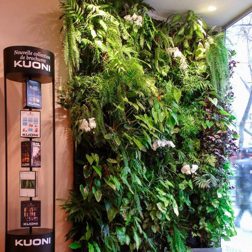 Стабилизированная "зеленая стена" - A WALL OF PLANTS  - Jardins de Babylone - из модульных панелей / натуральная / листва