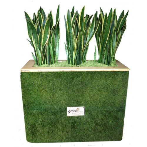 Кадка для садовых растений из дерева - GVS-460-16 - green Habitat - прямоугольная / на заказ / с колесами
