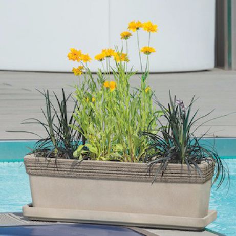 Кадка для садовых растений из терракоты - VULCANO GRAFFIATO : VENEZIA WINDOW BOX - DEGREA - прямоугольная / современная / для наружного применения