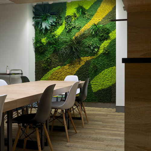 Акустическая панель для стены - CUSTOM+PLANTS  - Greenarea - с закрепленными растениями / прямоугольная / для офиса