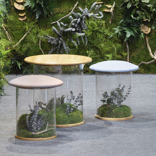 Табурет уникальный дизайн - Wild Stool - Greenarea - из ткани / из дерева / с основанием из древесины
