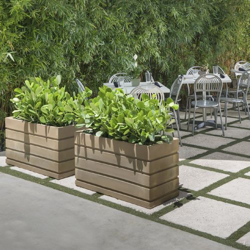Кадка для садовых растений из пластика - ELLIS - CRESCENT garden - прямоугольная / современная / для профессионального использования