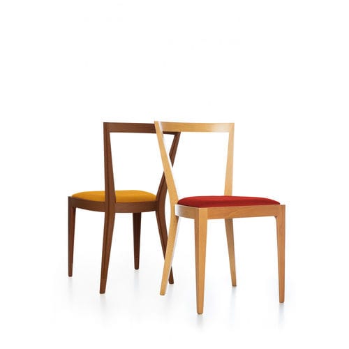 Современный cтул - PONTI 940 - BBB Italia - для интерьера / из ткани / с основанием из древесины