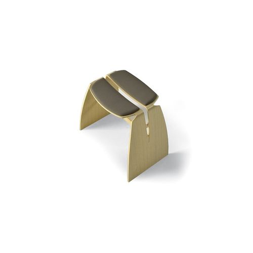 Современный табурет - ORIGAMI - BBB Italia - из дуба / из фанеры / обитый