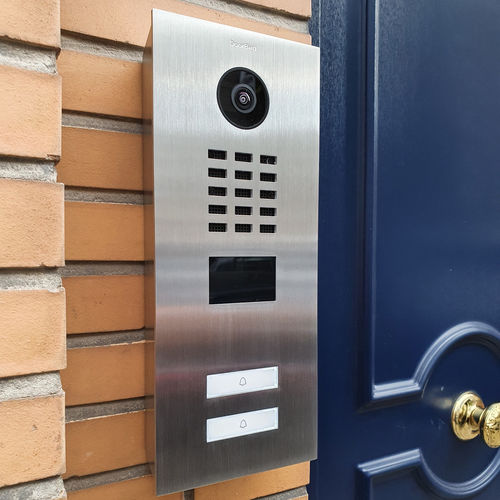 Дверная станция из матовой нержавеющей стали - D2102V - DoorBird - для домашнего использования / для письменного стола / с утопленным монтажом