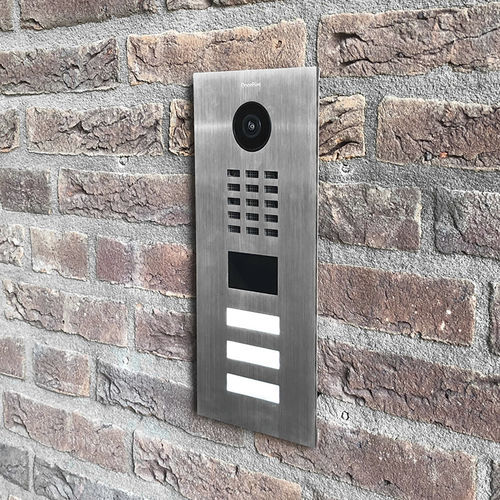 Дверная станция из матовой нержавеющей стали - D2103V - DoorBird - для домашнего использования / с утопленным монтажом / для поверхностного монтажа