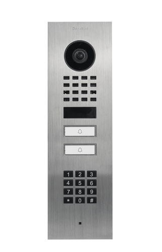 Дверная станция с утопленным монтажом - D1102KV  - DoorBird - из матовой нержавеющей стали / для домашнего использования / для профессионального использования